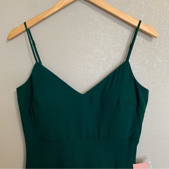 Birdy Grey Emerald Green Devin Chiffon Formal Dress Size Medium NWT - Picture 3 of 16